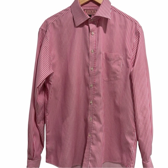 Thomas Pink Other - Thomas Pink Striped Pink, Blue and White Striped Men's Shirt Cotton
